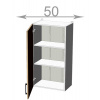 Casarredo Capri W5092, kuchynská vysoká skrinka š.50, korpus dub Sonoma, dvierka grafit