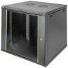 Digitus DN-19 12U-6/6-EC-SW 19 nástenná rozvodná skriňa (š x v x h) 600 x 638 x 600 mm 12 U čierna, čierna (matná), čierna (RAL 9005); DN-19 12U-6/6-EC-SW