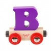 Bigjigs Rail Vagónik drevenej vláčikovej dráhy - Písmeno B