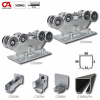 MEDIO-9 samonosný systém čierny 98x98x5mm posuvnej brány do 500kg/8,5m otvor C Set-M/Fe-9