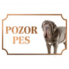 Neapolský mastin - Kovová tabuľka POZOR PES