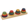 Drevená skladačka - Farebné kolieska