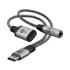 Adaptér GOOBAY 74524 2xUSB-C/JACK 3,5mm (pre počúvanie hudby)