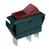 TIPA Prepínač kolískový 2pol./3pin ON-OFF 20A/12VDC pros. červený