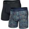 SAXX QUEST QUICK-DRY MESH BOXER BRIEF FLY 2PK matrix camo/black - S