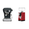 Ascaso Dream ONE, Anthracite + Eureka Mignon Bravo, CR ferrari red