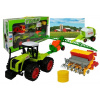 mamido Traktor s tromi prívesmi pestovania plodín zelený