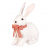 Zajíc s mašlí - sedící, barva bílá
