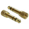 Delock 65983 65983 jack audio adaptér [1x jack zástrčka 6,35 mm - 1x jack zásuvka 3,5 mm] zlatá; 65983