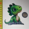 Dino - Drevená magnetka - CoolArts Výška magnetky: 10 cm