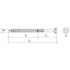 SKRUTKY adaptéra a montáž 5x100 TORX HLAVU ZÚŽENÝ 200pcs