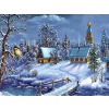 Diamantové maľovanie Norimpex 40x30 cm Zimný pokoj v dedine