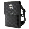 Púzdro Karl Lagerfeld Saffiano Monogram Wallet Phone Bag Ikonik NFT, čierne