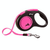 Vodítko FLEXI Neon páska M 5m/25kg ružové