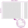 Hexagonálny plot vidaXL Šedý 0.8x50 m Oceľ, Stĺpiky vidaXL 13 ks Zelené Ø32 mm 120 cm Galvanizovaná oceľ - Zelená - 280026-296765