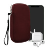 kwmobile Universal telefon Pouch Size XS - 3,5/4 - Neoprene smartphone Pouch with Zip - Water-Repellent Mobile Pouzdro na telefon - Sleeve in bordeaux fialová