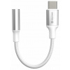 Swissten audio adaptértextile usb-c (samec) / 3,5 mm aux 0,15 m biely (nahrádza 73501302)
