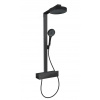 Hansgrohe Rainfinity Sprchový set s termostatom, priemer 25 cm, 3 prúdy, matná čierna 28742670-HG