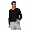 Štruktúrovaný pánsky sveter s okrúhlym výstrihom - čierny V3 OM-SWSW-0181 XXL