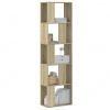Knihovna 5patrová dub sonoma 45x23,5x162,5 cm kompozitní dřevo Hnědá 852782