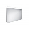 Nimco Zrkadlá - Zrkadlo s LED s osvetlením, 100x70 cm, dotykový senzor, hliník ZP 23004V