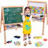 Magnetická kriedová tabuľa NiceKids stierateľná za sucha 40 x 90 cm (Drevená magnetická tabuľa, magnety 709, 45 x 90 cm)