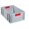 Euro prepravky classic-line B, záslepky červené, z PP, 600 x 400 x 220 mm, BJ = 4 ks