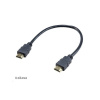 AKASA kabel 4K HDMI na HDMI, 4K@60Hz, pozlacené konektory, 30cm AK-CBHD25-30BK