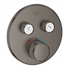 Grohe Grohtherm SmartControl Termostatická sprchová batéria pod omietku, 2 ventily, kefovaný Hard Graphite 29119AL0-GR