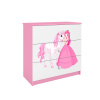 Kocot kids Komoda Babydreams 80 cm princezná a poník ružová
