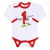 Body s potlačou New Baby Moje prvé Vianoce Červená 74 (6-9m)