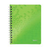 Poznámkový blok A5 linajkový Leitz WOW Zelená