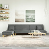 zahrada-XL Pohovka v tvare L tmavosivá 255x140x70 cm látka 3157248