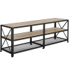 tectake 404544 televízny stolík - 161 cm, industrial svetlé drevo, dub sonoma