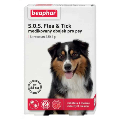 Beaphar SOS antiparazitný obojok pre psa 65cm