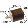 Silentblok 11167909600 pre Stihl 020 T, 020, 012, 010, 011, MS 200 T, MS 200, HS 60, HS 61, 012, 020