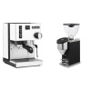 Rancilio Silvia E, biela + Rocket Espresso FAUSTINO 3.1, black