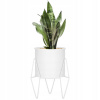 Springos Kvetináč so stojanom 19 cm, biely ARTON
