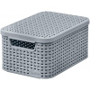 Curver košík STYLE S, sivý, 19,8x29,1x14,2 cm, box s vekom