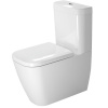 DURAVIT Happy D.2 WC misa kombi s hlbokým splachovaním, Vario odpad, 365 x 630 mm, biela, s povrchom HygieneGlaze, 2134092000