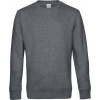 B&C | KING Crew Neck, Pánska mikina, sivá heather mid, 3XL