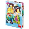Dino Disney princezny 4 x 54 dielov