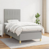 vidaXL Posteľný rám boxsping s matracom bledosivý 90x190 cm látka - Sivá - 166916-101275