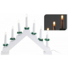 Kinekus Svietnik vianočný 7 LED sviečok 39,5x5x31cm, s časovačom, drevo