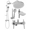 Sprchová súprava Rea Luis s batériou, chróm, REA-P7007