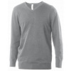 KARIBAN VINTAGE JUMPER K965 / Pánsky sveter do V - grey melange XL