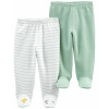 CARTER'S Polodupačky Whitemint neutrál LBB 2 ks PRE, veľ. 46