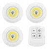 SADA 3 BEZDRÔTOVÝCH LED COB SVETIEL + DIAĽKOVÝ OVLÁDAČ