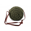 Háčkovaná kabelka z rafie - lýka se zipem crossbody Ø25 cm Varianta: 2 (Ø25 cm) zelená ledově, Balení: 1 ks