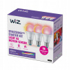 WiZ SET 3x LED žiarovka E27 A60 8,8W 806lm 2200-6500K RGB IP20, stmívatelná